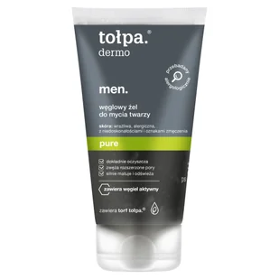 TORF CORPORATION Tołpa dermo men pure węglowy żel do mycia twarzy 150 ml - Kosmetyki do pielęgnacji twarzy męskie - miniaturka - grafika 3