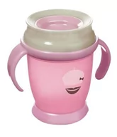 Kubki dla dzieci - Canpol babies LOVI 360° Kubek mini retro 12m+ różowy - 250 ml - miniaturka - grafika 1