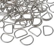 Plecaki - IPEA Niespawane metalowe pierścienie D do torebek, plecaków, pasków, 50 sztuk, wyprodukowano we Włoszech, pierścień półkolisty, klamry do majsterkowania, odzież, paski, akcesoria - 30 mm - miniaturka - grafika 1