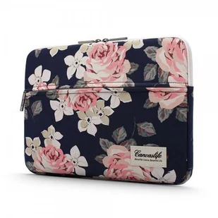CANVASLIFE Etui CANVASLIFE CANVASLIFE SLEEVE LAPTOP 13-14 NAVY ROSE 795787711200 - Torby na laptopy - miniaturka - grafika 2