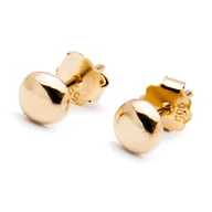 Kolczyki - Złote kolczyki 585 pół kulki - miniaturka - grafika 1