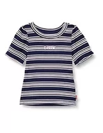 Koszulki dla dziewczynek - Levi's Kids full slv ribbed tee koszulka dziewczęca 2-8 lat, Peacoat, 12 Lata - miniaturka - grafika 1