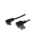 Kable komputerowe i do monitorów - Startech Kabel USB MicroUSB 2m kątowy Czarny (USB2AUB2RA2M) - miniaturka - grafika 1