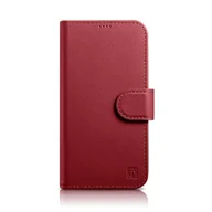 Etui i futerały do telefonów - iCarer Wallet Case 2in1 etui iPhone 14 Pro Max skórzany pokrowiec z klapką Anti-RFID czerwony (WMI14220728-RD) - miniaturka - grafika 1