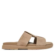 Klapki i japonki męskie - Klapki Calvin Klein Lug Sandal Double T Su HM0HM01800 Brązowy - miniaturka - grafika 1