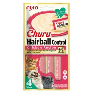 INABA CAT Churu Hairball kurczak 4x14g (56g) - Przysmaki dla kotów - miniaturka - grafika 1