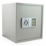 Sejfy i kasy pancerne - Sejf domowy biurowy elektroniczny z zamkiem szyfrowym 35x40cm jasnoszary Bituxx - miniaturka - grafika 1