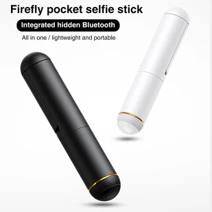 Moonhaven Mini Firefly Pocket Selfie Stick Bezprzewodowy pilot zdalnego sterowania Bluetooth Wysuwany ręczny pręt do selfie dla iPhone Xiaomi HUAWE... - Selfie stick - miniaturka - grafika 1