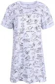 Piżamy damskie - Szara koszulka nocna z krótkim rękawem Myszka Mickey - miniaturka - grafika 1