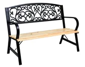 Ławki ogrodowe - Ławka ogrodowa z oparciem i podłokietnikami S6-T87 - miniaturka - grafika 1