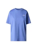 Koszulki i topy damskie - The North Face NF0A87NQ0YI W S/S Essential Oversize Damska koszulka wirtualna niebieska, rozmiar XS, Virtual Blue, XS - miniaturka - grafika 1