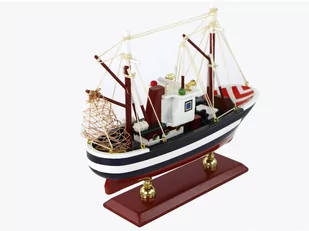 Statek Kuter Rybacki Kolekcjonerski Okręt Drewniany - Modele zdalnie sterowane - miniaturka - grafika 3