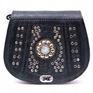 Torebki damskie - Torebka Damska Listonoszka Na Ramię Skórzana Orientalna Etniczna Z Maroko - miniaturka - grafika 1