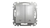 Wyłączniki światła i elektryczne - Schneider Electric, Sedna Design i Elements, Łącznik żaluzjowy, srebrne aluminium, SDD113104 - miniaturka - grafika 1