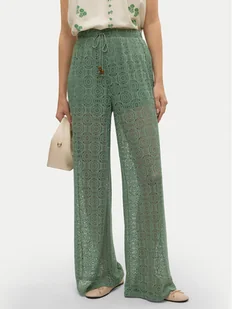 Vero Moda Spodnie materiałowe Maya 10325044 Zielony Wide Leg - Spodnie damskie - miniaturka - grafika 1