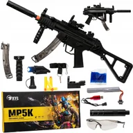 Zabawki militarne - Karabin Na Kulki Wodne Pistolet Na Kulki Żelowe Z Latarką 2W1 Dwa Tryby - miniaturka - grafika 1