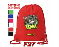 Torby szkolne - WOREK SZKOLNY NA WF TRENING SPORTOWY Z NADRUKIEM MY TALKIN TOM -IMIĘ - miniaturka - grafika 1