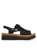 Sandały damskie - Rieker Sandały V7972-00 Czarny - miniaturka - grafika 1