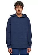 Bluzy męskie - Urban Classics Męska bluza z kapturem, oversize, ciemnoniebieska, XXL, ciemnoniebieski, XXL - miniaturka - grafika 1