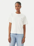 Koszulki i topy damskie - Tommy Hilfiger T-Shirt WW0WW49646 Biały Boxy Fit - miniaturka - grafika 1