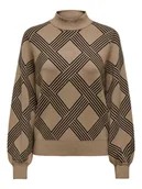 Swetry damskie - ONLY Sweter w kolorze jasnobrązowym - miniaturka - grafika 1