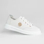 Trampki damskie - Sportowe damskie trampki skóra naturalna GOODIN GD-XF-183 białe lekkie 41 - miniaturka - grafika 1