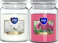 Świece - ZESTAW DUŻA Świeca zapachowa w słoiku BISPOL Aura 100H MIX "13" 2szt. - miniaturka - grafika 1