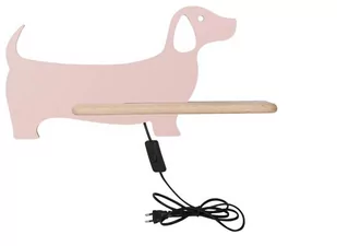 Kinkiet Led Dog, lampy do pokoju dziecięcego, candellux, kinkiet dziecięcy, różowy - Lampy ścienne - miniaturka - grafika 1