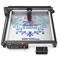 Grawerowanie i akcesoria - Grawerka laserowa Mecpow X5 Pro 22W, 600x600mm obszaru grawerowania, 0,08x0,1mm, 28000mm/min. prędkości grawerowania - miniaturka - grafika 1