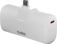 Powerbanki - SBS EcoPower 5000 mAh 10W z wbudowanym portem USB-C biały - miniaturka - grafika 1