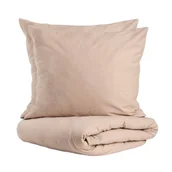 Pościel - HOMLA Pościel GOSSY bawełniana beżowa 160x200 + 2*70x80 cm - miniaturka - grafika 1
