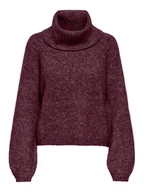 Swetry damskie - ONLY Golf Gila 15358571 Fioletowy Regular Fit - miniaturka - grafika 1