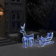 Oświetlenie świąteczne - vidaXL Świąteczny, świecący renifer z saniami, z siateczką, 432 LED vidaXL - miniaturka - grafika 1