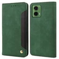 Portfele - Dla Motorola Moto G35 5G Case PU Skórzany odporny na wstrząsy portfel ochronny Pokrowiec na telefon - zielony Wielobarwny Green - miniaturka - grafika 1