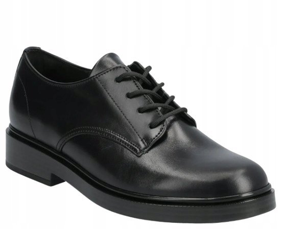 GABOR CZARNE PÓŁBUTY DAMSKIE ZE SKÓRY NATURALNEJ GŁADKIE 36 T7E