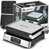 Grille elektryczne - GRILL GOFROWNICA OPIEKACZ ELEKTRYCZNY 3W1 2200W REGULACJA CZASU I TEMP - miniaturka - grafika 1