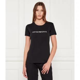 Emporio Armani T-shirt Regular Fit - Koszulki i topy damskie - miniaturka - grafika 1