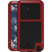Etui i futerały do telefonów - LOVE MEI Etui pancerne + szkło Powerful do Galaxy S25 Ultra, czerwone - miniaturka - grafika 1