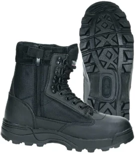 Buty Taktyczne BRANDIT Zipper Thinsulate Czarne  43 - Odzież taktyczna i umundurowanie - miniaturka - grafika 1