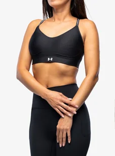 Biustonosz sportowy Under Armour Infinity Low Covered Sports Bra – black/white - Bielizna sportowa damska - miniaturka - grafika 1