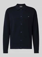 Swetry męskie - Kurtka z dzianiny z listwą guzikową - miniaturka - grafika 1