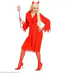 Damski kostium diabła kobieta średni UK 10-12 na Halloween Satan Lucyfer fantazyjna sukienka - Moda i Uroda OUTLET - miniaturka - grafika 1