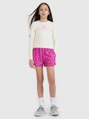 Spodnie i spodenki dla dziewczynek - 4F Spodenki plażowe boardshorty dziewczęce - multikolor 122/128 (6-8 lat) - miniaturka - grafika 1