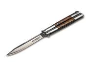 Noże - Boker Nóż składany motylek Magnum Balisong Wood Large (06EX405) T 06EX405 - miniaturka - grafika 1