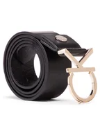 Paski - Calvin Klein Pasek Damski Ck Adj.Logo Belt 3.5Cm K60K602141 Czarny - miniaturka - grafika 1