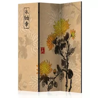 Parawany - Parawan 3-częściowy - Chryzantemy [Room Dividers] (rozmiar 135x172) - miniaturka - grafika 1