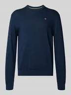 Swetry męskie - Bluzka o kroju regular fit z długim rękawem i wyhaftowanym logo model ‘Droz’ - miniaturka - grafika 1