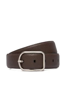 Calvin Klein Pasek Męski Round Buckle 35Mm LV04D7024G Brązowy - Paski - miniaturka - grafika 1