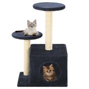 Drapaki dla kotów - vidaXL Drapak dla kota ze słupkami sizalowymi, 60 cm, granatowy - miniaturka - grafika 1