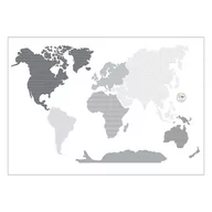 Naklejki na ścianę - Naklejka World Map Black, 155x88cm - miniaturka - grafika 1